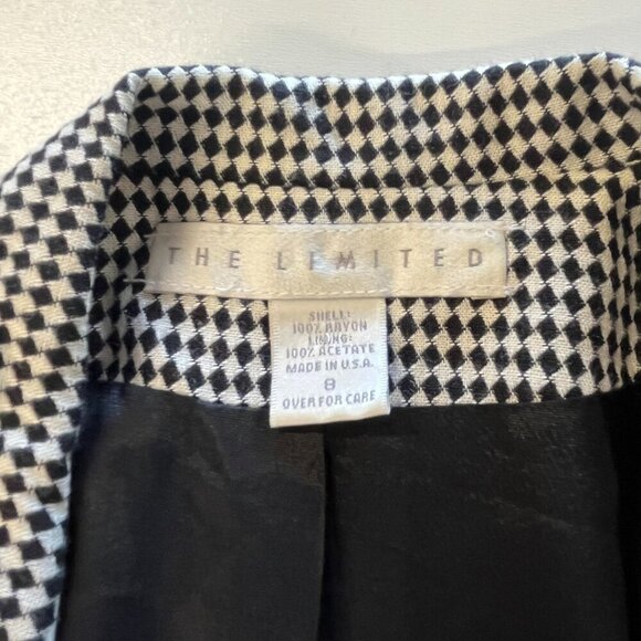 The Limited Blazer Jacket Checkered Gingham Vintage 80s 90s Ladies Size 8 USA - Picture 4 of 6